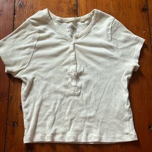 Pacsun Cropped White T-shirt